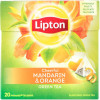 Tēja Lipton zaļā Mandarīni Apelsīni 1.8g*20gb (04.27)Polija