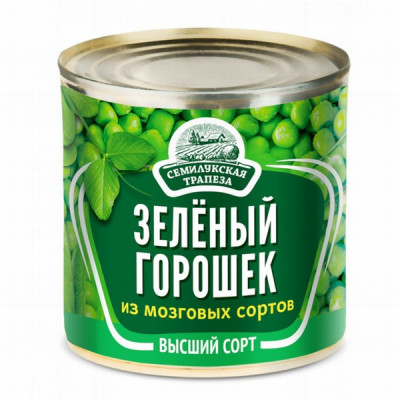 Zaļie zirnīši Gorošek 400ml 1/12 (19.06.27)Krievija