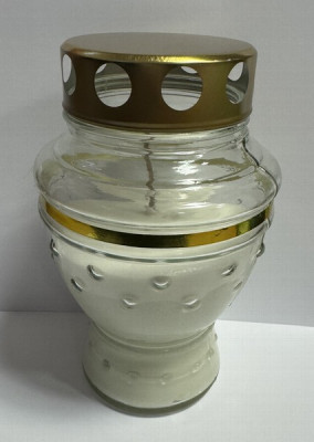 Sveces kapu ar vāciņu  baltas 15cm