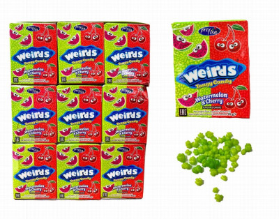 Dražejas Weirds watermelon cherry 45g*36gb (24.06.28)Ķīna
