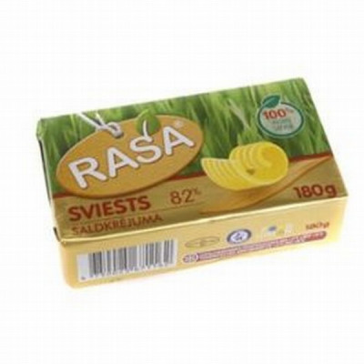 Sviests Saldkrējuma Rasa 82% 180g 1/16(07.02.26) Latvija