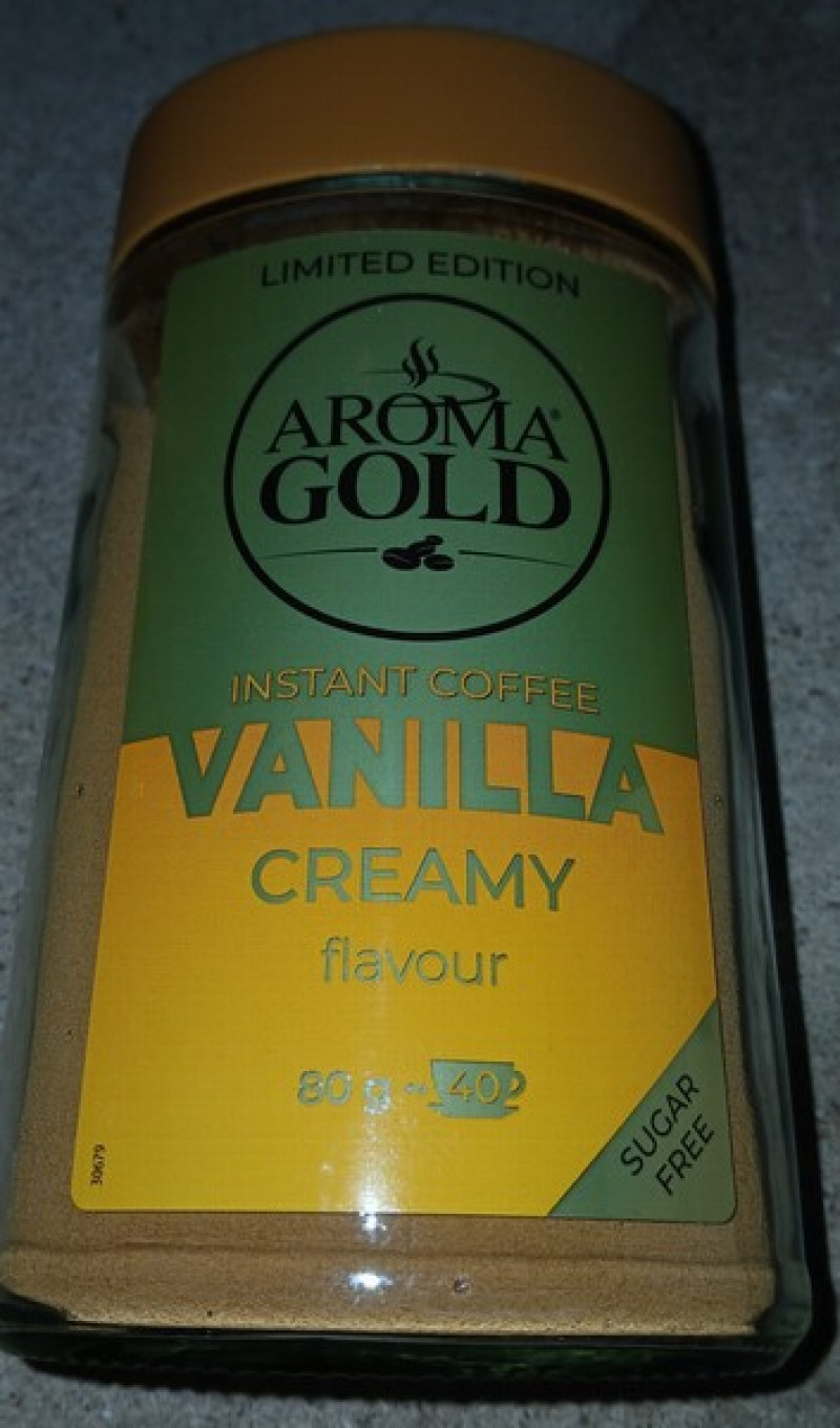 Kafija šķīstošā Aroma Gold Vanilla 80g 1/12(06.10.26) Polija