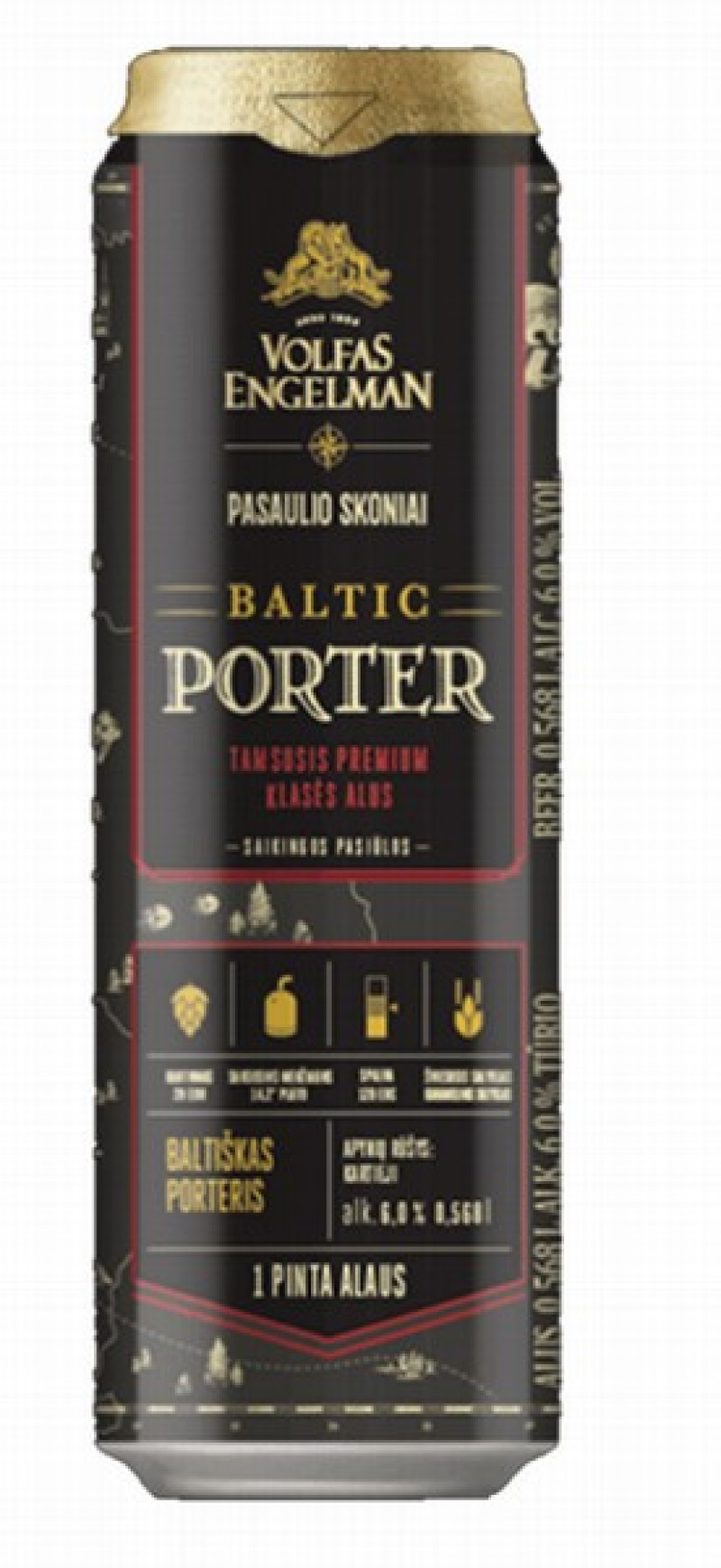 Alus  Premium Baltic Porter 6% 0.568L PINT 1/24(17.10.26)Latvija
