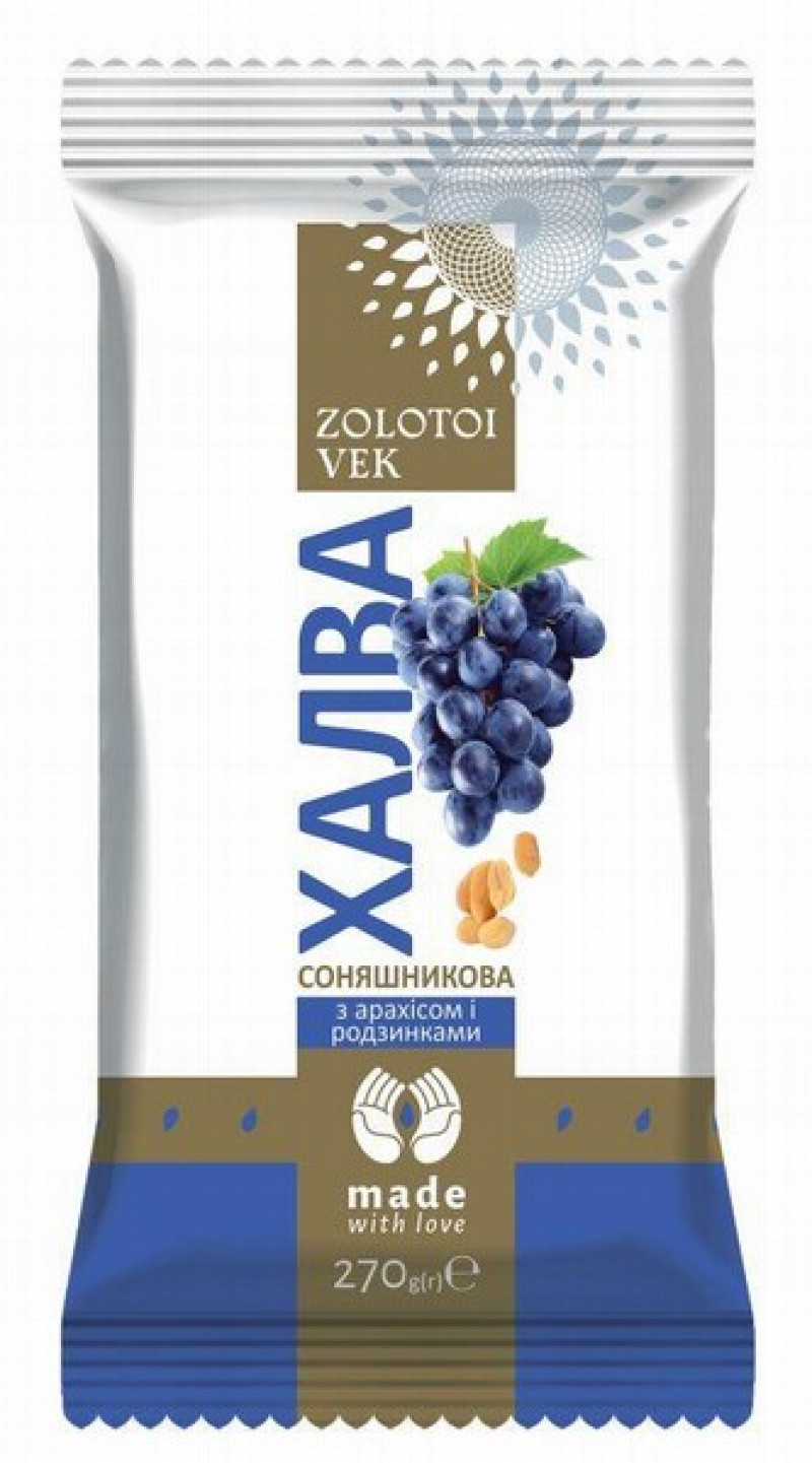 Halva Zolotoj Vek zemesriekstu ar zozīnēm 270g(19.06.26) Ukraina