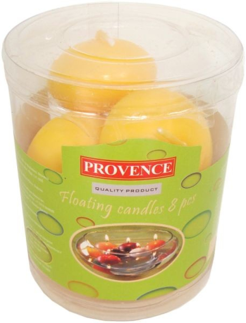 Sveces peldošās 8gab dzeltenas Ķīna