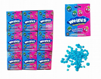 Dražejas Weirds Raspberry strawberry 45g*36gb (24.06.26)Ķīna
