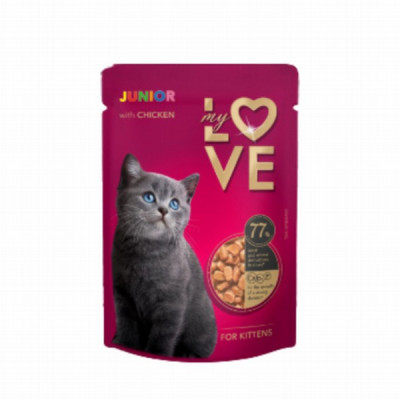 Kaķu konservi My Love kaķēniem 85g(03.09.2027) Lietuva