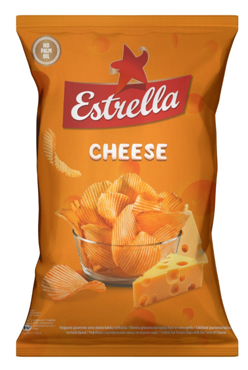 Čipsi Estrella ar siera garšu 130g (09.03.26)