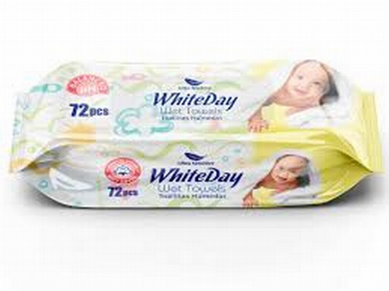 Mitrās salvetes higēniskās bērniem ultra sensitive 72.gb White day