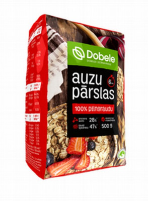 Dobeles auzu pārslas pilngraudu 500g (30.12.26) 1/10 Latvija