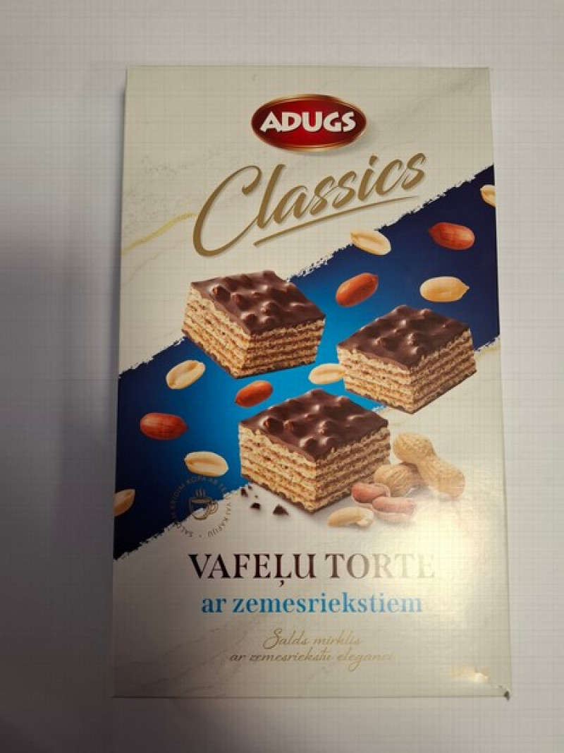 Vafeļu torte ar zemesriekstiem Classics 0.320gr 1/10 (13.07.26) Latvija