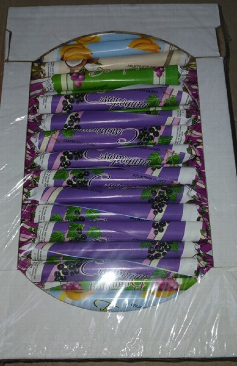 Karameļu nūjiņas (individ. iesaiņojumā) Fruktovi Olici Asorti 3kg (15.05.27) Ukraina