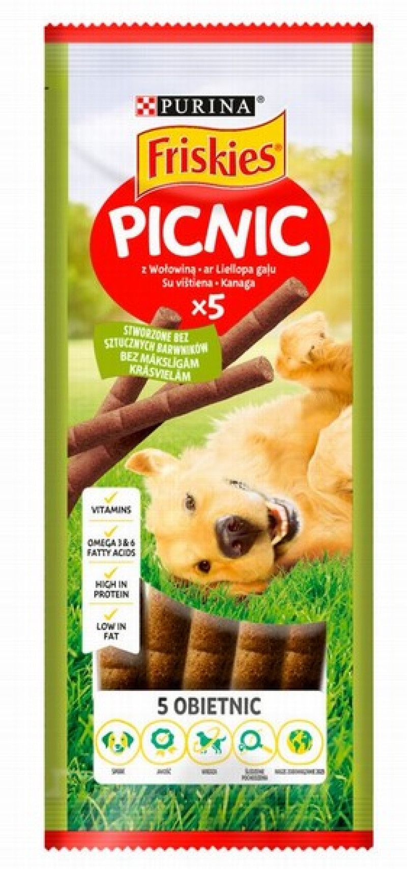 FRISKIES PICNIC gardums suņiem(liellops) 42g (31.03.2026.) LABA CENA, Dānija