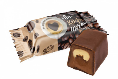 Konfektes glazētas ar mokas garšu Pokofeiničajem 0.5kg (1/8) (06.08.26) Krievija