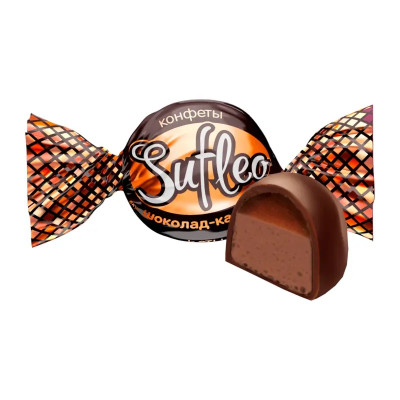 Glazētas konfektes Sufleo šokolādes-krējuma suflē, karamele 1kg (1/4) (09.08.26) Krievija