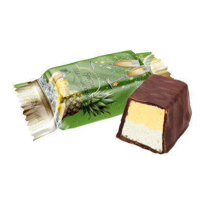 Glazētas konfektes "Šampanieša šļakatas" šampanietis ananāss 1kg (1/3) (15.06.26) Krievija