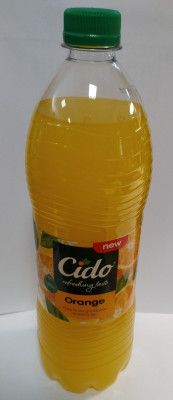 Sulas dzēriens Orange (apelsīns) Cido 1L PET DEPOZĪTS 0.10eur (28.11.26) Latvija