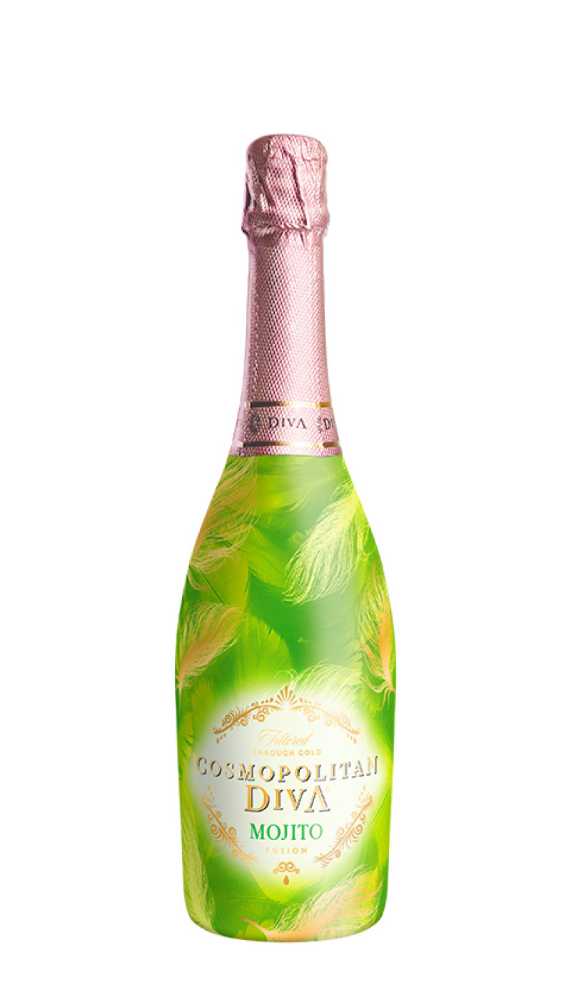 Dzirkstošais vīns Cosmopolitam Diva Mojito 5,5% 0.75L DEPOZĪTS 0.10 eur (29.10.26) Latvija