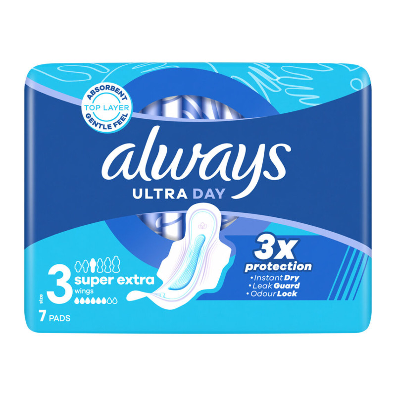 Higiēniskās paketes Always Ultra Super Extra 7gb 1/10 (10.02.28) Ungārija