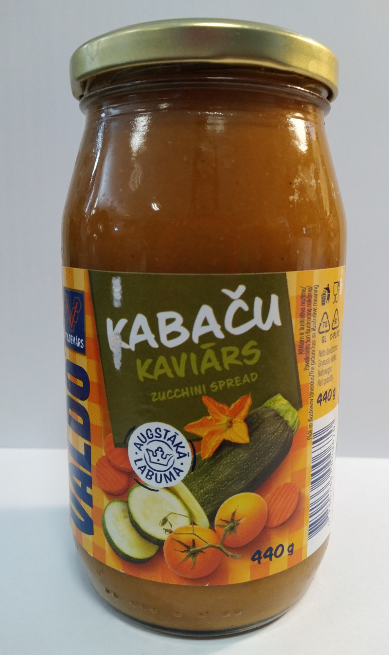 Kabaču kaviārs Valdo 440g (27.10.28) Ukraina