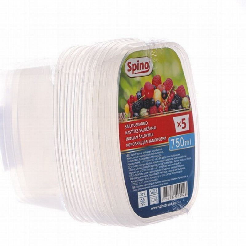 Salātu kārbas un vāki 0,750ml saldēšanai 5gb