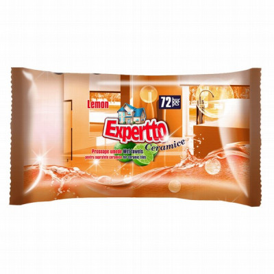 Mitrās salvetes Expertto ar citronu priekš keramikas virsmas 72gb (30.08.28) Rumānija