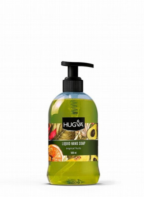Šķidrās roku ziepes Tropical fruits Hugva, 500 ml (09.11.27.)Turcija