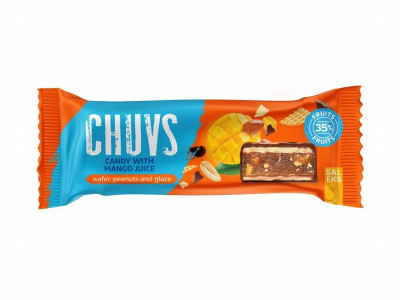 Vafeļu batoniņš CHUVS glazēts mango 30g (15.01.27) Ukraina