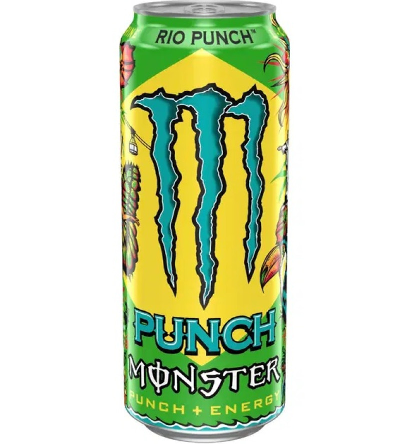 Enerģijas dzēriens Monster Rio Punch 0.5L DEPOZĪTS 0.10Eur (01.28) Īrija