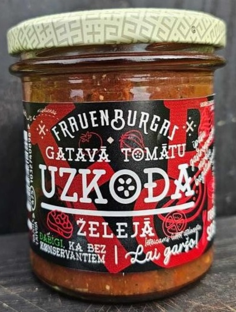 Frauenburgas gatavā tomātu uzkoda želejā 310g (06.11.28) Latvija