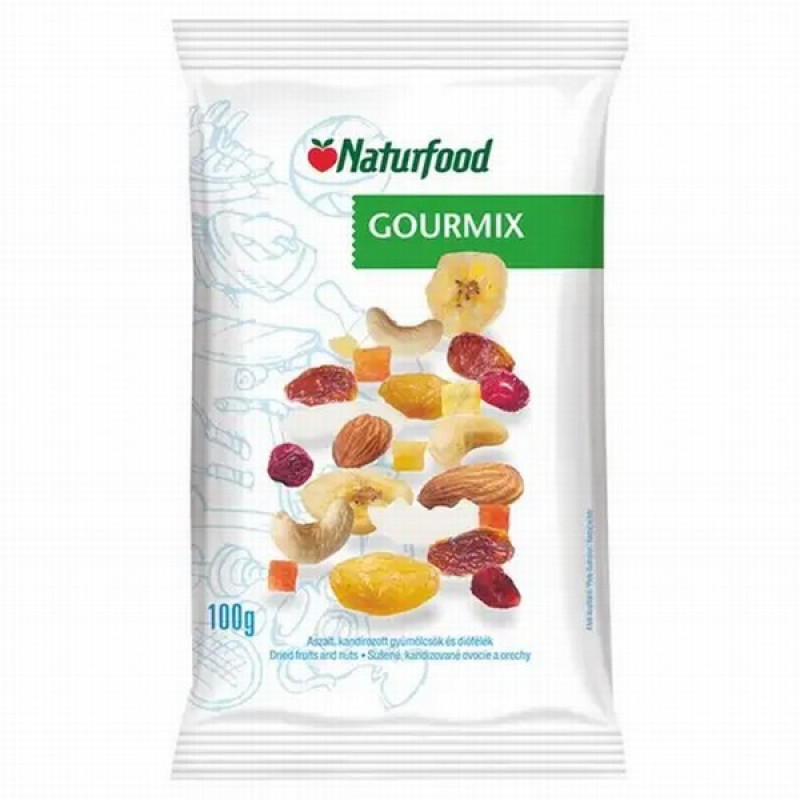 Riekstu un žāvētu augļu mikss Gourmix Naturfood 100g (05.10.26) Ungārija