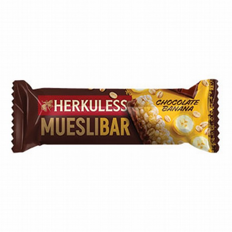 Batoniņš Herkuless musli ar šokolādi un banāniem 25g 1/24 (20.10.26) Latvija