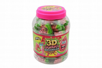 Košļājamā gumija 3D Juicy Gummy Watermelon 18*60gb () Ķīna