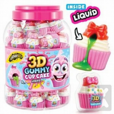 Košļājamā gumija 3D Gummy Cup Cake 18*60gb (04.01.29) Ķīna