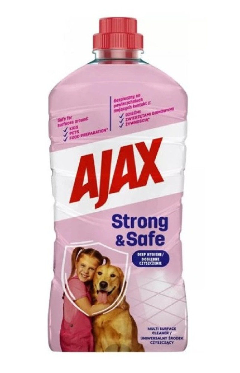 Universālais tīrīšanas līdzeklis Ajax Strong&Safe 1L (26.11.27)