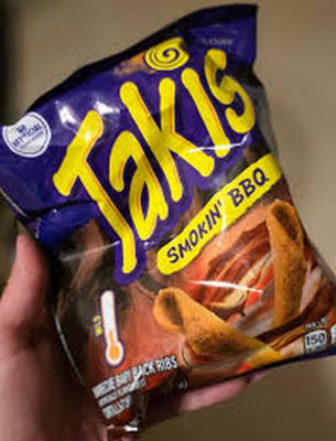 Kukurūzas čipsi TAKIS Smokey BBQ 100g Spānija (17.08.26.)