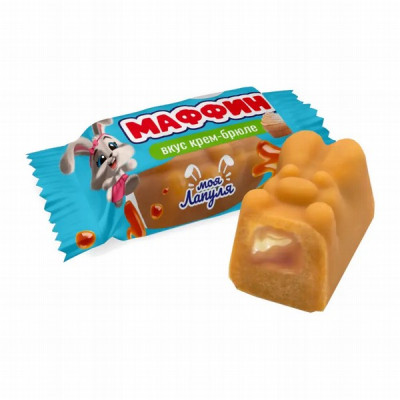 "Moja Lapuļja" konfekte ar krēmbruleju garša, zaķīša formā 500g () 1/8 Krievija