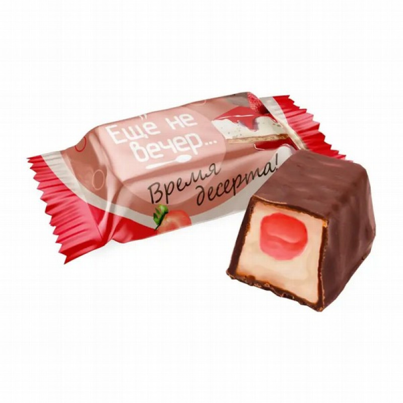 Glazētās konfektes"Vēl nav vakars"ar zemeņu siera kūku 500g () 1/8 Krievija