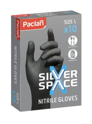 Cimdi Nitrila L 10gab Silver 50g 1gb=0.143 euro Polija