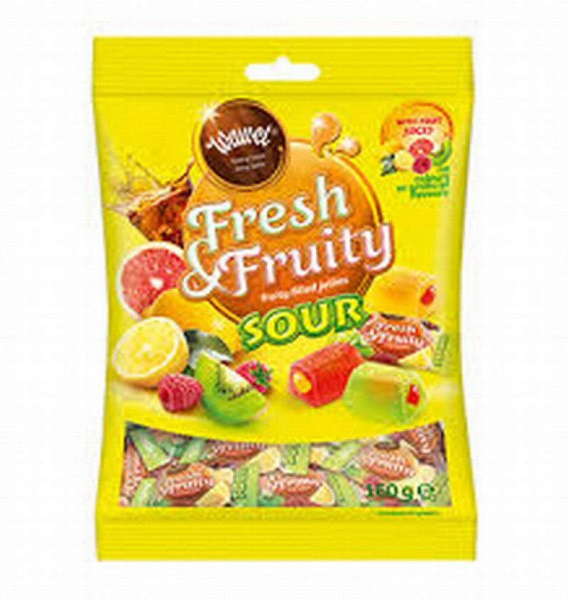 Želejkonfektes FRESH&FRUITY Sour 160g(12.26) Polija