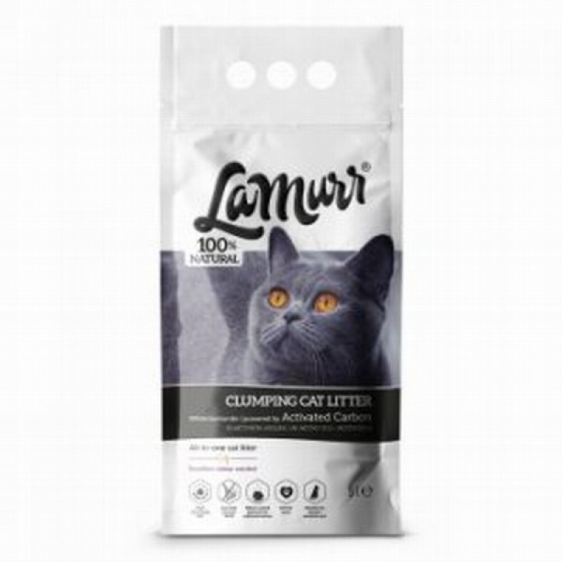 Kaķu smiltis cementējošās ar aktīvo ogli LAMURR 5L Turcija