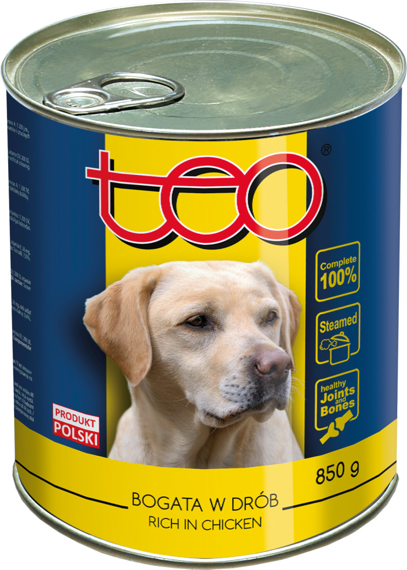 Konservi suņiem Teo ar vistas gaļu 850g (23.01.30)