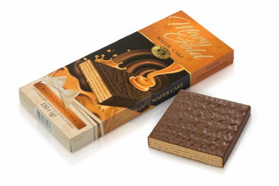 Vafeļu torte Mary Gold ar iebiezinātā piena garšu 220g 1/5 (17.08.26) UKraina