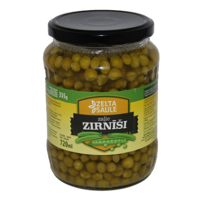 Zaļie zirnīši 720ml Zelta Saule (14.06.29) Ungārija