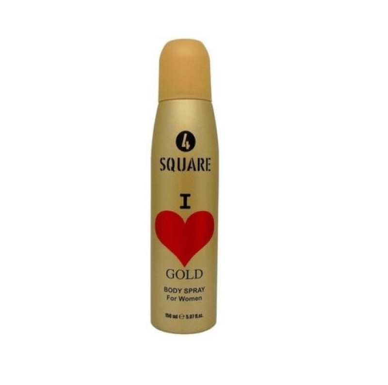 Ķermeņa sprejs sievietēm I Love Gold 4 Square 150ml