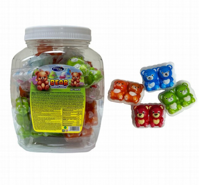 Želejkonfektes BEAR Gummy Candy 8g*30gb (15.11.28) Ķīna