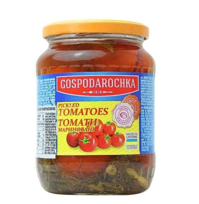 Marinēti tomāti Gospodaročka 660g (27.02.28) Ukraina 