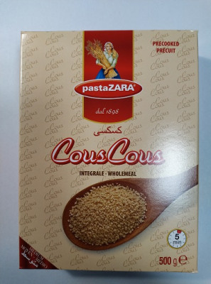 Kuskuss pilngraudu Cous Cous Pasta Zara 500g (01.12.26) Itālija