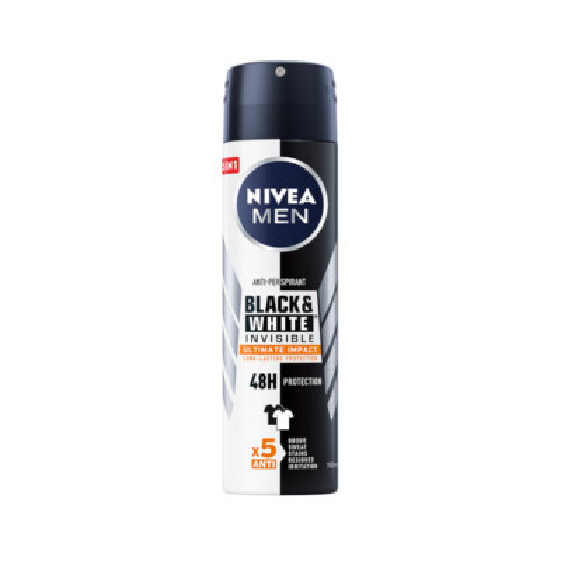 Dezodorants sprejs vīrietim Black&White Ultimate NIVEA 150ml