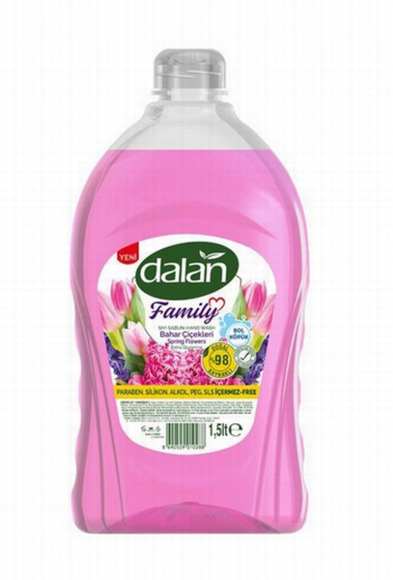 Šķidrās ziepes Dalan Spring Flowers 1.5L (19.01.30) Turcija